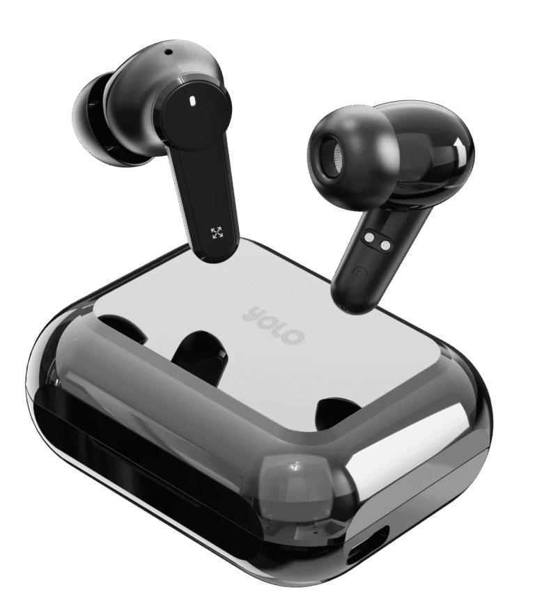 YOLO YoPod Active+, ANC+ENC earbuds, Bluetooth 5.3 wireless earbuds, 12mm bass driver, IPX5 waterproof earbuds, Type-C fast charging, touch control earbuds