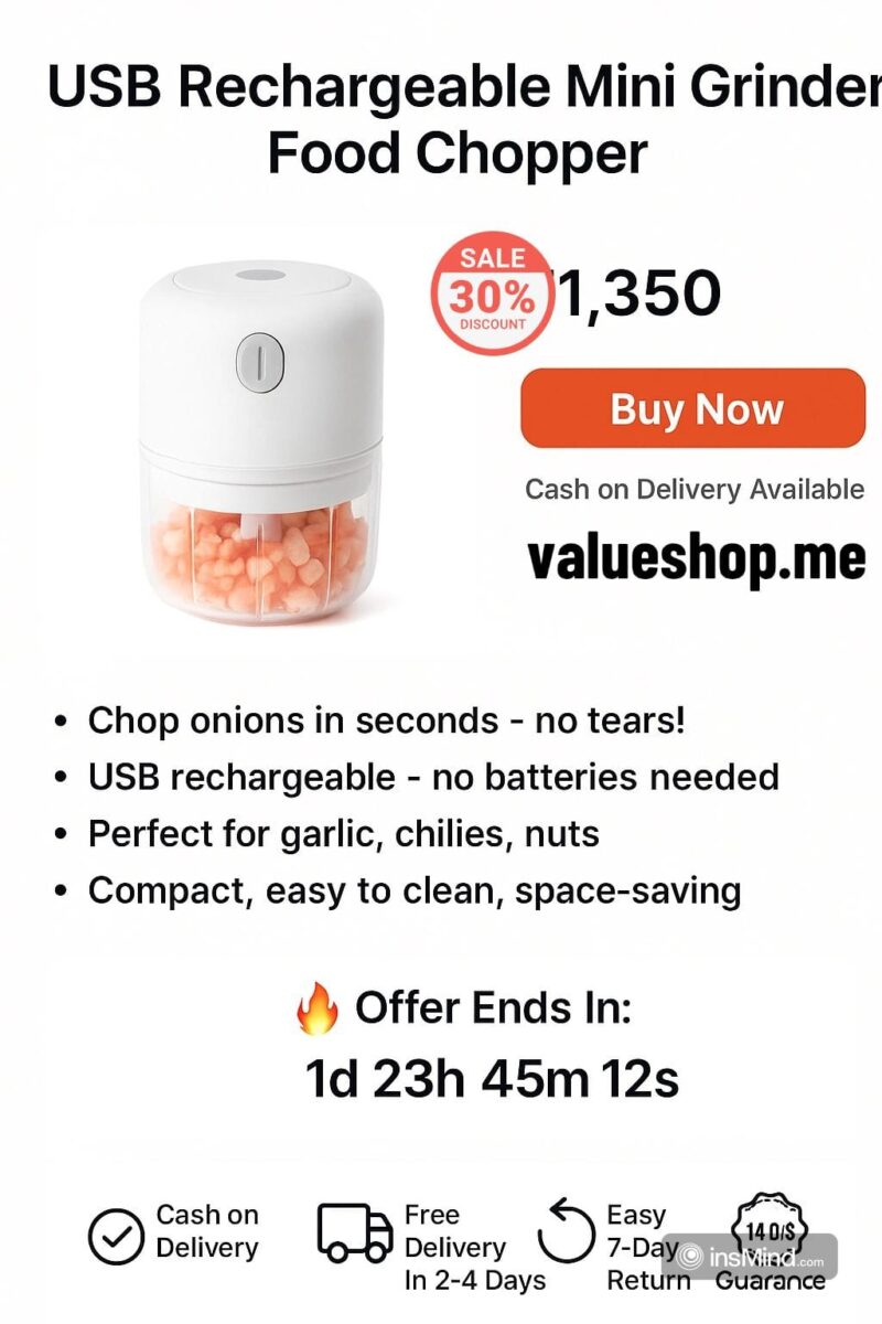 Usb Rechargeable Mini Grinder Food Chopper