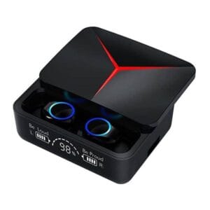 M90 Pro TWS earbuds, wireless Bluetooth 5.3 headphones, touch control earphones, LED display headset, 9D Hi-Fi sound, noise-canceling earbuds, Type-C charging