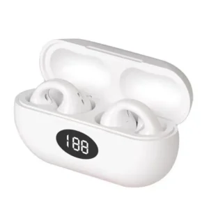 Ear cuff wireless earbuds, Bluetooth 5.3 earhooks, bone conduction headphones, waterproof cycling earpiece, noise-canceling sports earphones, open-ear earbuds