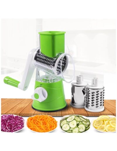 drum grater slicer, manual vegetable cutter, kitchen gadget, tabletop grater, multifunctional slicer, rotary grater, random color