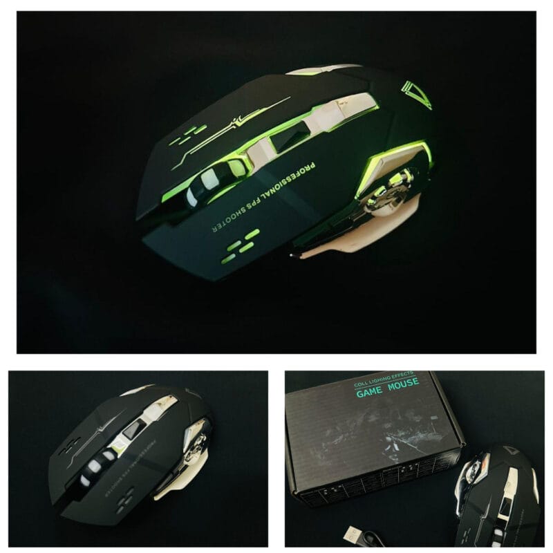 Wireless & Rechargeable Gaming Mouse Led Light Mouse - Image 3