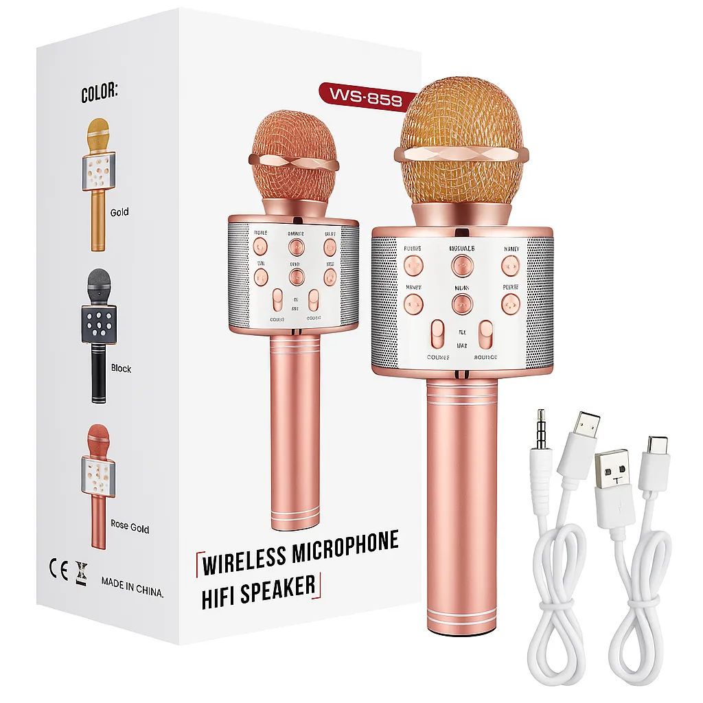 WS-858 Bluetooth Karaoke Mic | HiFi Speaker | ValueShop