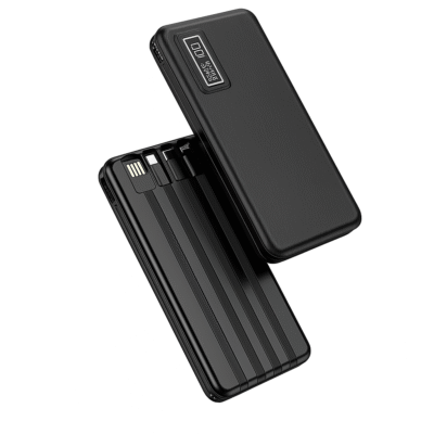 Aspor A300 Power Bank 10000mAh Lahore Pakistan, Original Aspor 4-in-1 Power Bank, Li-Polymer Fast Charging Power Bank, Tech Gadget Power Bank Pakistan, Portable Charger with Built-in Cables