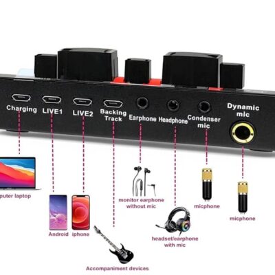Podcast Mic Set With Live Sound Card | Value Shop Tech Gadgets Lahore Pakistan