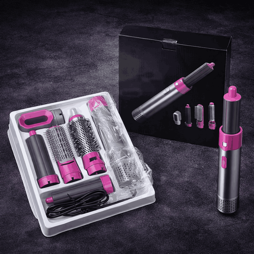 5-in-1 Professional Hot Air Styler & Hair Dryer Set – Multi-Functional Curler, Straightener & Volumizer Kit | valueshop pakistan - Image 3