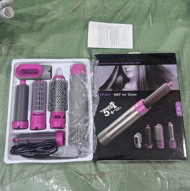 5-in-1 Professional Hot Air Styler & Hair Dryer Set – Multi-Functional Curler, Straightener & Volumizer Kit | valueshop pakistan - Image 4