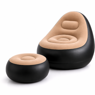 Luxury Inflatable Lounge Chair with Ottoman & Air Compressor in Pakistan | ValueShop.me